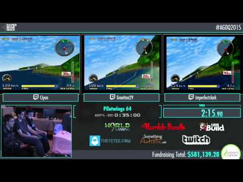 Awesome Games Done Quick 2015 - Part 144 - Pilotwings 64 by Graviton, ciyon, Derek Clark