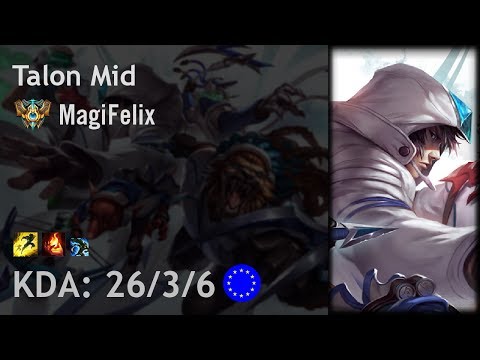 Talon Mid vs Corki - MagiFelix - EUW Challenger Patch 7.14