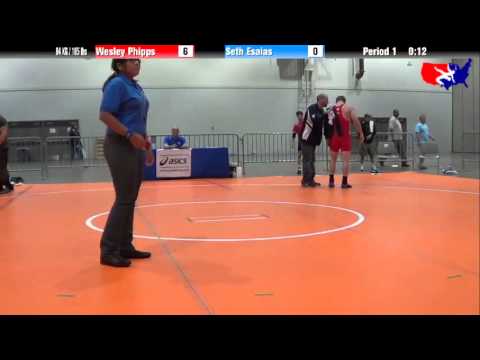 Wesley Phipps vs. Seth Esaias at 2013 Junior Nationals - FILA - FS