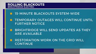 Power companies implement 15-minute rolling blackouts