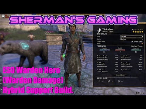 ESO Warden Hero (Warden Damage) Hybrid Support Build.