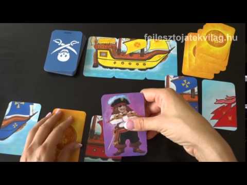 Djeco, Piratatak játékszabály, Kalózhajó építő, stratégiai kártyajáték, 5-99 év - Fejlesztő Játék Világ