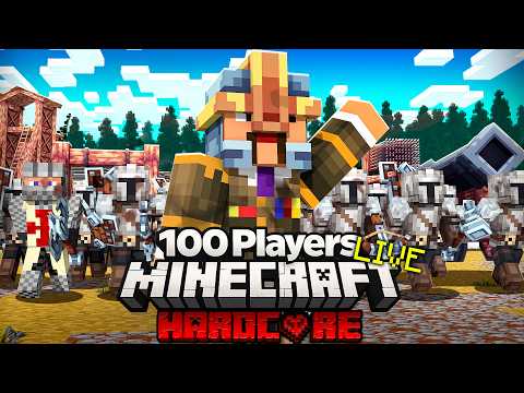100 Players Simulate Hardcore Medieval Minecraft (LIVE)