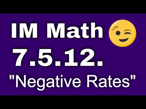 😉 7th Grade, Unit 5, Lesson 12 "Negative Rates"  Illustrative Math