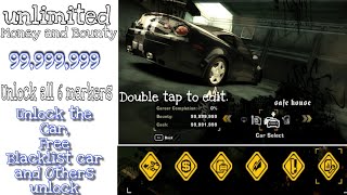 NFS MW unlimited 💸,Bounty and unlock all six marks from Blacklist |all 15 cars| 100% working🔥