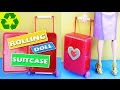 How To Make Doll Rolling Luggage Suitcase Really Moves Opens And Closes Simplekidscrafts