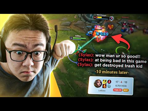 Muting and shutting up toxic hater with the best Leblanc game of my life.