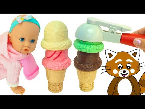 Pukkins och dockan Baby Agnes gör glassar - Roligt barnprogram