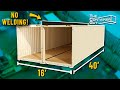 Connecting Two Shipping Containers Together! Double Wide Home, Garage, Warehouse - DIY - NO WELDING!