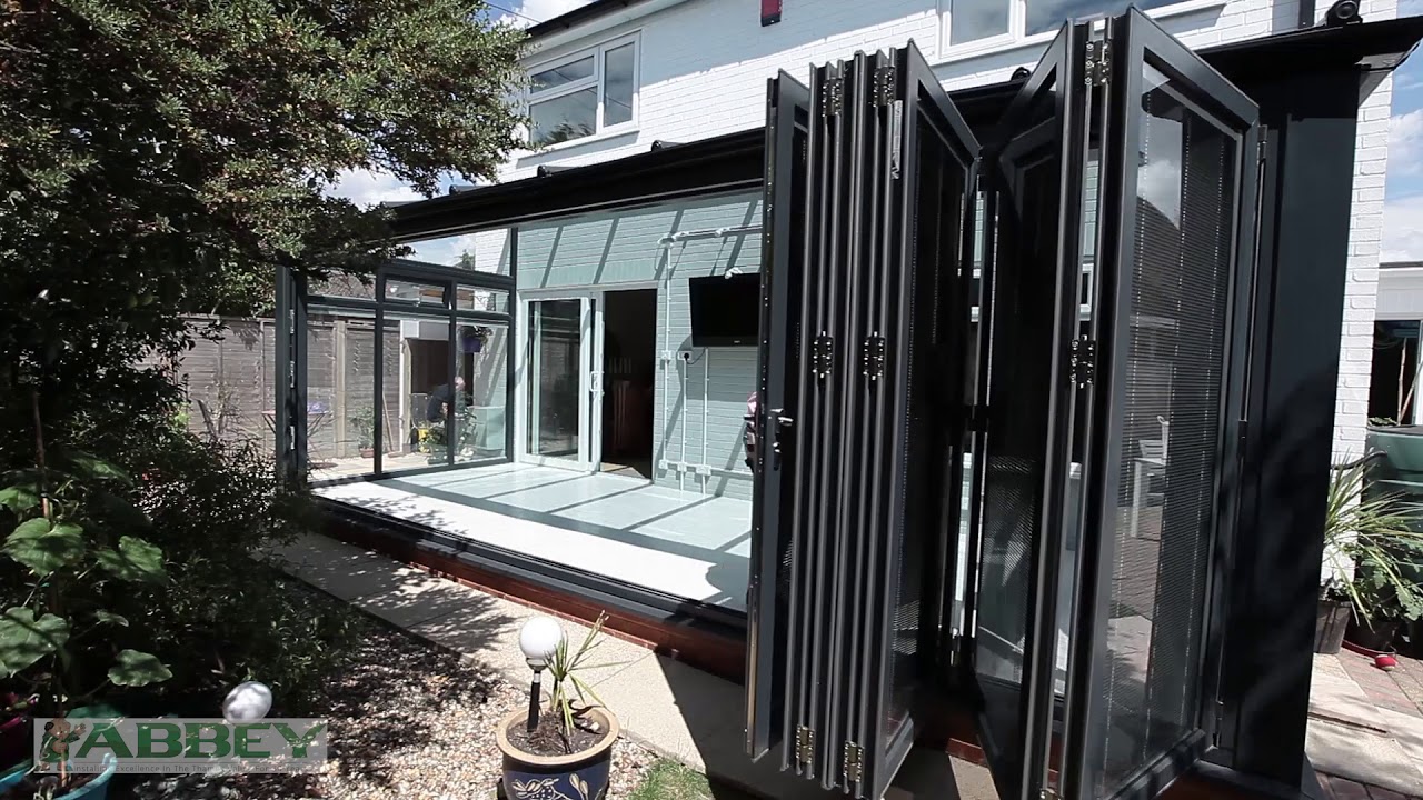 Grey Conservatory with Bi Fold Doors, Reading video