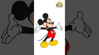 Learn to Draw Disney's Mickey Mouse - Drawing and Coloring Tutorial for Kids