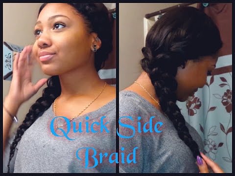Double Side Swept Braid Tutorial || Wig & Weave Friendly! =) Video