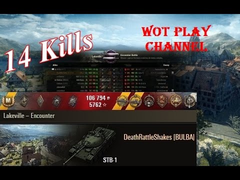 STB-1  14 kills  Lakeville  Replay  World of Tanks 0.9.15.1