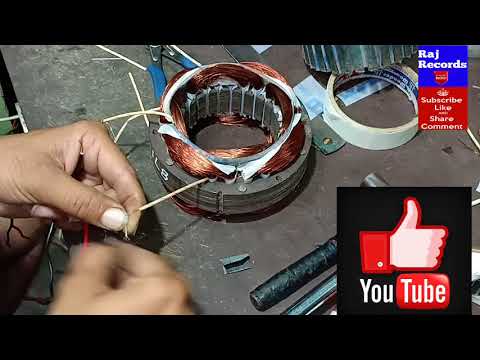 cooler motor winding high speed 24 slot connection details in hindi. Video