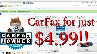 How to get a CarFax Report for $4.99