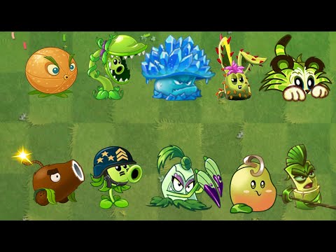 Ice shroom & Every 10 Plant Max level Vs team Zombie level 10 - Who will win? - PvZ2 Challenge