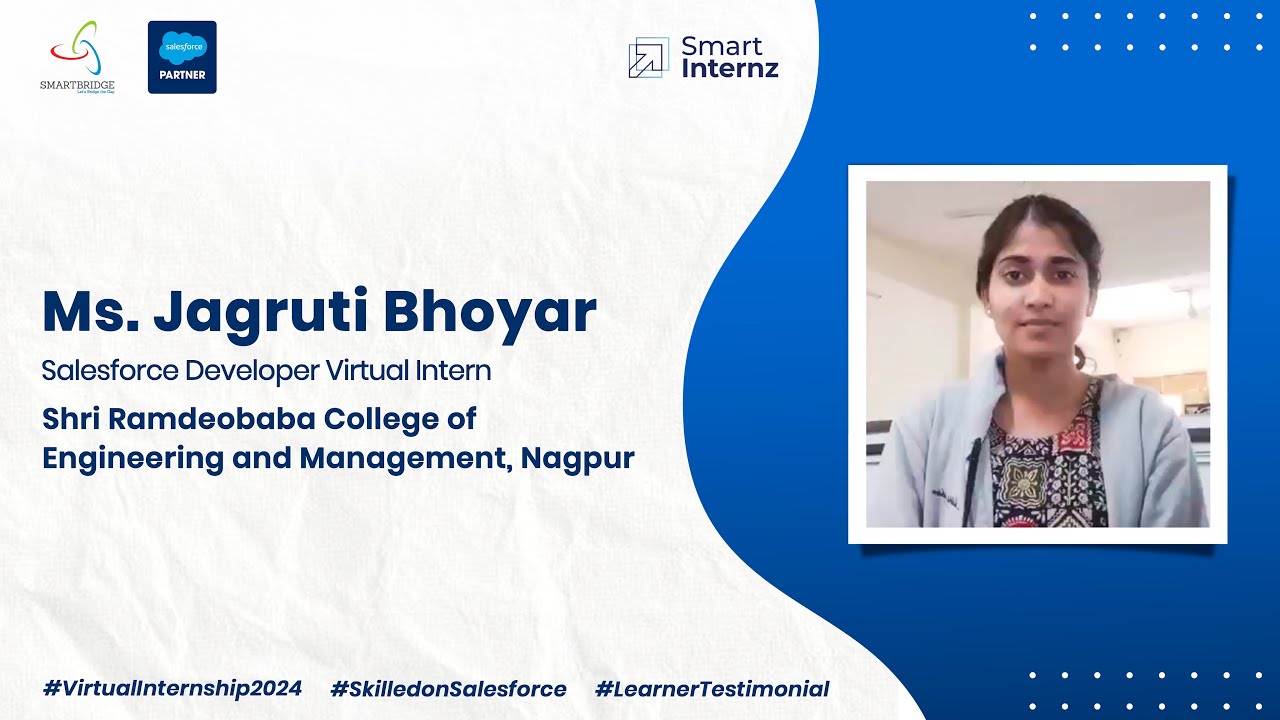 Testimonial | Salesforce Supported Virtual Internship Program 2024 | Learner Experience