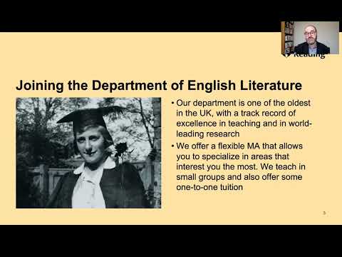 MA English Literature at Reading part 1 play video