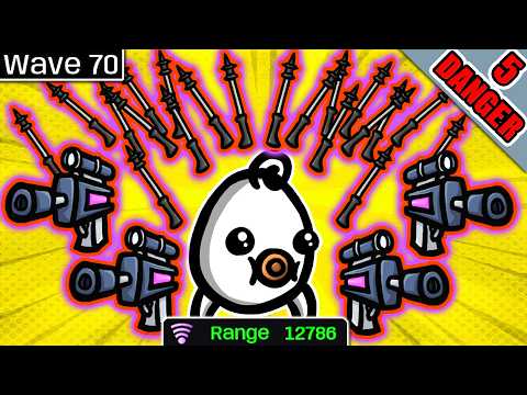 4 Sniper Guns with 20 Hiking Poles is Crazy | Brotato Abyssal Terrors