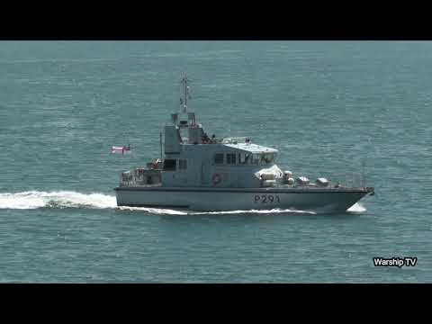 HMS PUNCHER P291 ENTERS DEVONPORT NAVAL BASE AT DEVILS POINT - 18th June 2020