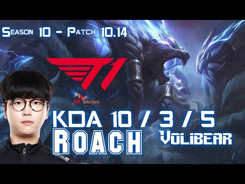 T1 Roach VOLIBEAR vs WUKONG Top - Patch 10.14 KR Ranked