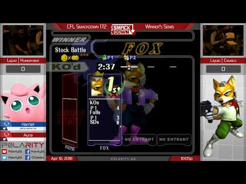 CFL Smackdown 172 Melee - Liquid | Hungrybox (Puff) vs Liquid | Crunch (Fox) - Winners Semis