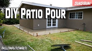 How to Pour a Small Patio Slab DIY