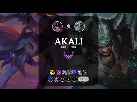 Akali Mid vs Tryndamere - EUW Master Patch 13.1