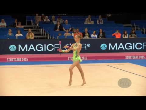 Migle VARNAITE (LTU) 2015 Rhythmic Worlds Stuttgart - Qualifications Clubs