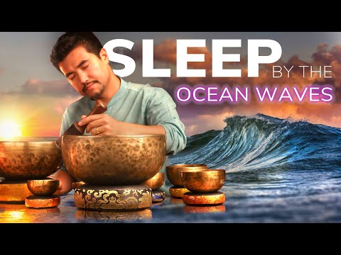 *Just Listen for 3 minutes to 300-Year-Old Singing Bowl* + Gentle Ocean waves 🌊 | Deep Sleep Sounds