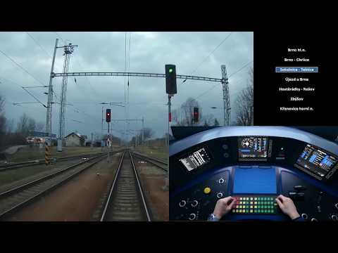 Cabview: Křenovice h.n. - Brno hl.n. (Panter) - trať + pult