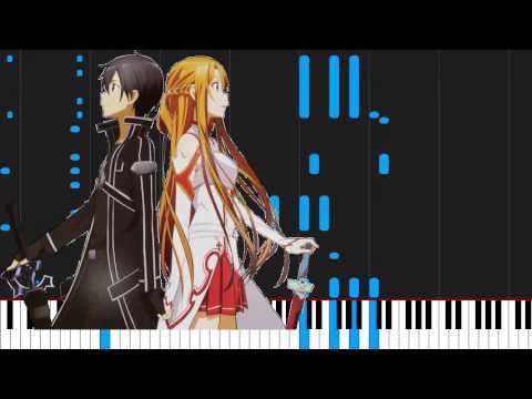 How to play Crossing field - Opening by Sword art online on Piano Sheet Music