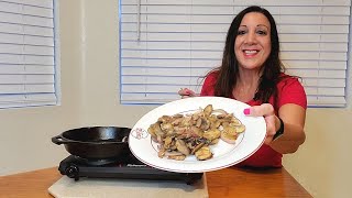 Lodge Cast Iron Skillet - How To Saute Mushrooms and Onions