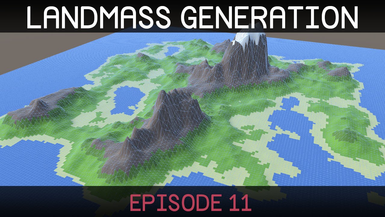 Procedural Landmass Generation (E11: falloff map)