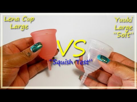 Lena vs Yuuki SOFT Large "Squish Test" - Menstrual Cups