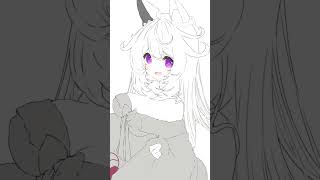 SPEED PAINT ORIGINAL ILLUSTRATION PROCESS #painting #art #illustration #shorts  #p19 #kawaii #anime