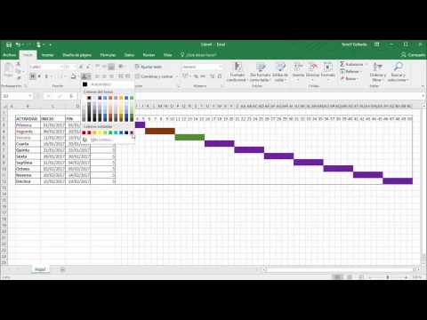 Cómo hacer un Diagrama de Gantt en Excel