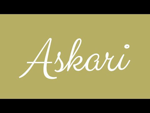 Learn how to Write the Name Askari Signature Style in Cursive Writing