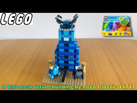 LEGO Classic 11717 assembly to a blue near future building #107