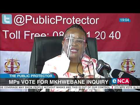 Discussion MPs vote for Mkhwebane inquiry