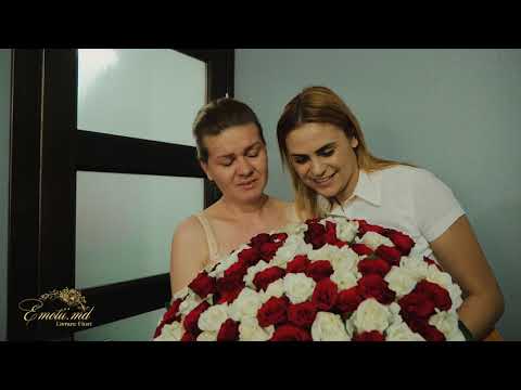 Emotii.md - Livrare Flori Chisinau, Moldova ! Surpriza la domiciliu pentru sotia Natalia.
