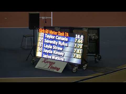 Girls 60m Dash Prelim Heat 1 7A AHSAA Indoor State Championships 2025 Alabama High School Track