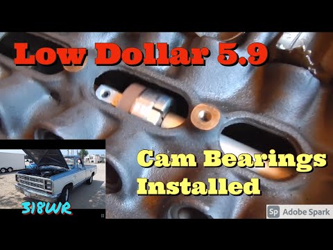 Installing Cam Bearings in the Low Dollar 360 Magnum Mopar   *For Drag Truck