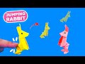 Origami Jumping Rabbit - DIY. How to make paper RABBIT. Easy paper craft - moving Paper toy