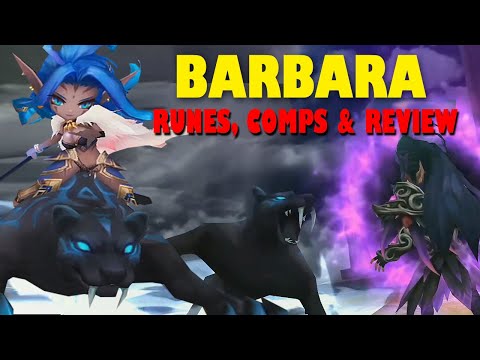 THE POWER OF BARBARA: REVIEW, RUNES, SKILLS & COMPS : WATER BEAST RIDER : SUMMONERS WAR