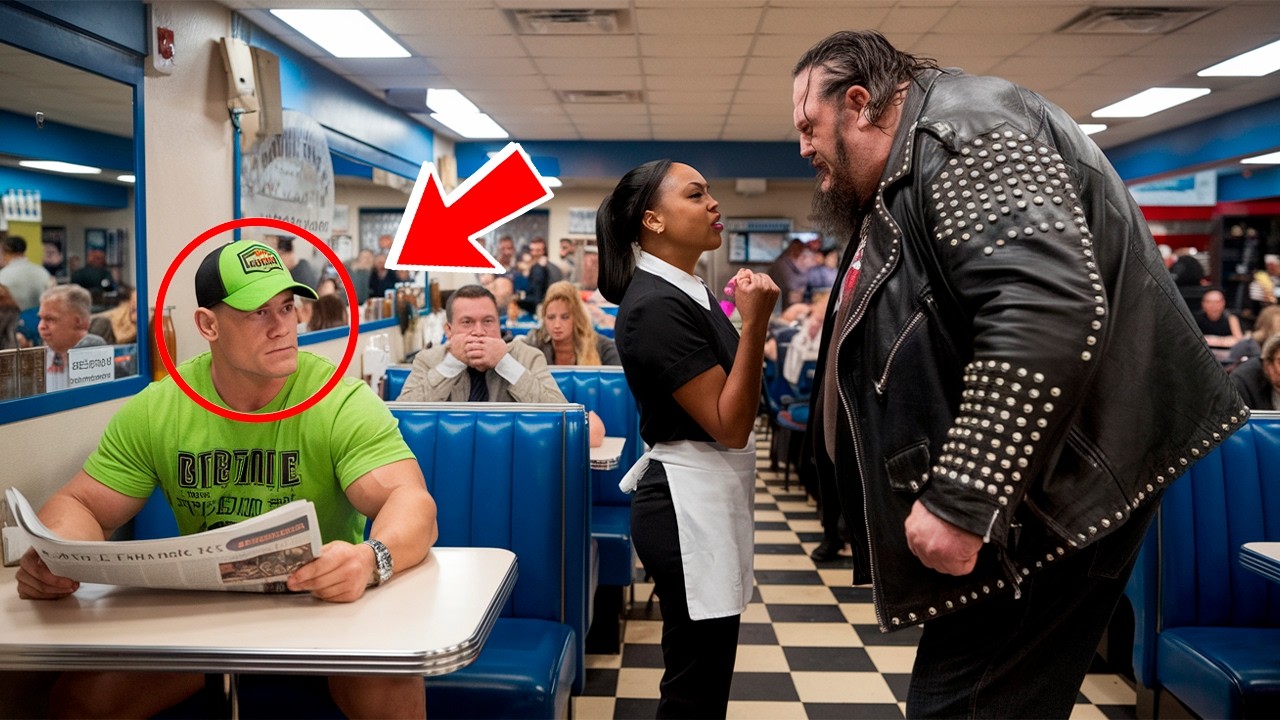 A biker humiliated a waitress, but when John Cena intervened, he...