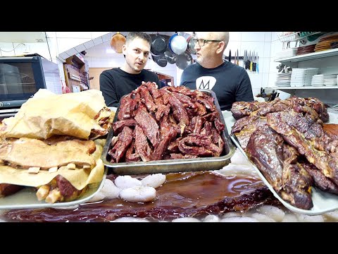 Unreal KOSOVO SLOW FOOD!! Veal Neck & Ribs at Restaurant Adriani | Ferizaj, Kosovo