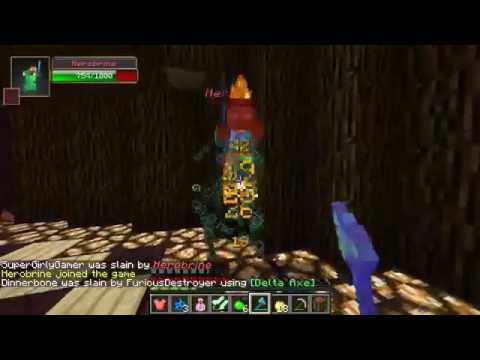 Pat and Jen PopularMMOs Minecraft HEROBRINE FIGHT CHALLENGE GAMES Lucky Block Mod Modded M