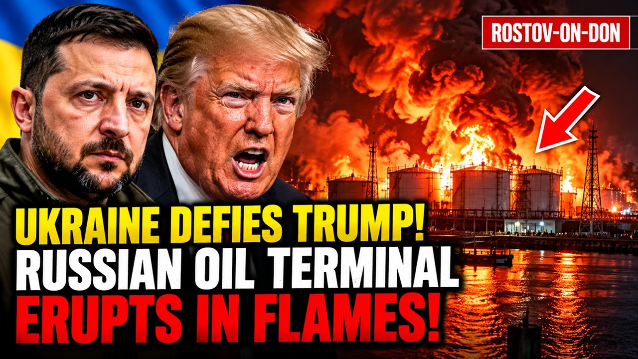 UKRAINE DEFIES TRUMP! RUSSIAN OIL TERMINAL ERUPTS IN FLAMES HOURS AFTER PUTIN'S DIESEL DEAL || 2026