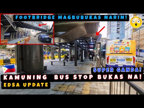 WOW! Kamuning Bus Stop Binuksan na! New Kamuning Footbridge Magbubukas Narin! 🇵🇭